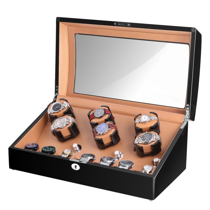Jqueen automatic best sale wood watch winder